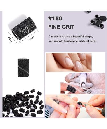 Sanding Bands for Nail Drill - 75pcs #80#120#180 Grit Manicure Efile Sanding Bits Replacement - 3/32 Inch Grinding Polishing Nail Sanding Bands - Ideal for Manicures and Pedicures - Buy Online on SooperMarket.com