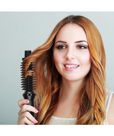 LOVANI Mini Travel Hair Curling Iron Brush - Dual Voltage 3-in-1 Ceramic Ionic Curler for Short Hair with Anti-Scald Protection & Travel Bag - Buy Online on SooperMarket.com