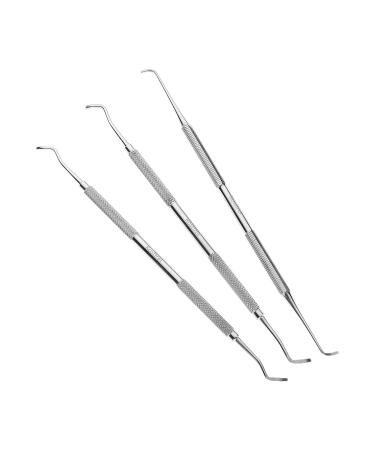 Professional 3-Piece Sword Crown Corner Lifter Set - Stainless Steel Double Probe Excavator with Sterilisable Ground Ends for International Shipping - Buy Online on SooperMarket.com