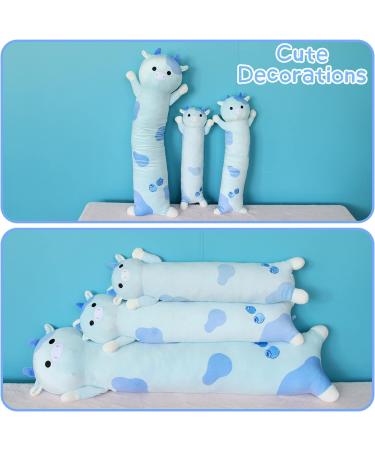 Blueberry Cow Plush Body Pillow - 49cm Stuffed Animal for Kids, Long Soft Plushie Toy, Birthday & Valentines Day Gift - Blue - Buy Online on SooperMarket.com