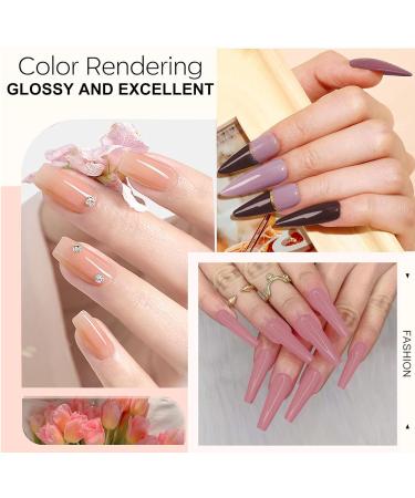 Honey Joy Dip Powder Nail Kit Starter Set | 4 Colors Nude Brown Pink | Dipping Powder Liquid with Base Top Coat | Salon Quality Manicure DIY Kit | No LED Nail Lamp Needed - Buy Online on SooperMarket.com