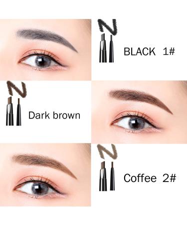 JASSINS 2pc Double-Headed Eyebrow Pencil Kit - Waterproof & Long-Lasting Dark Brown Brow Pen with Brush - Buy Online on SooperMarket.com