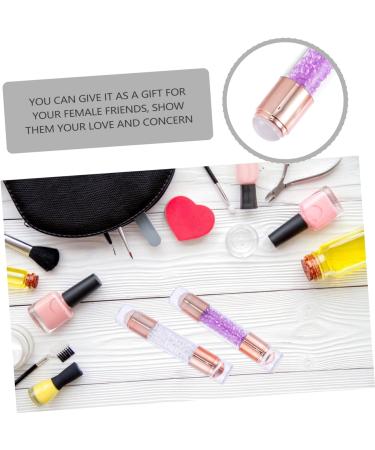 minkissy 2pcs Nail Stamp Nail Art Stamper Head French Tip Nail Tool Nail Art Stamp Tool Nail Art Stamper for French Manicure Nail Art Stamping Tools Silica Gel Template Purple Printing 11.50X2.00X2.00CM Purple - Buy Online on SooperMarket.com