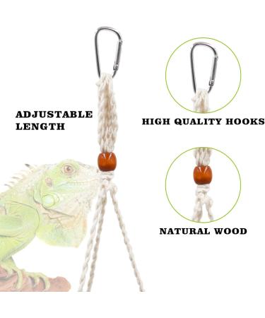 Buy Hanging Reptile Hammock Swing Bed | Cute Cotton Lizard & Bird Toys for Bearded Dragons Leopard Geckos & More - Buy Online on SooperMarket.com