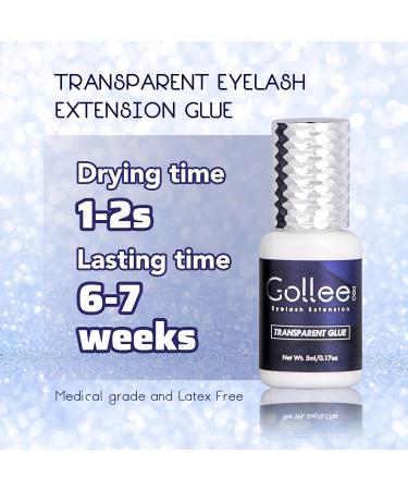 Transparent Eyelash Extension Glue - Fast Drying Clear Adhesive (0.17fl.oz / 5ml) for Professional Eyelash Extensions - 6 Week Retention - Buy Online on SooperMarket.com