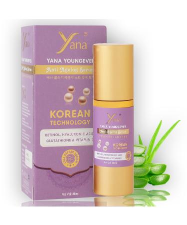 Yana Youngever Anti Aging Face Serum with Vitamin C & Retinol for Resurfacing & Refining Pores Hydrate & Moisturize with Hyaluronic Acid & Niacinamide Boost Collagen & Firm Skin 1.01 Fl Oz