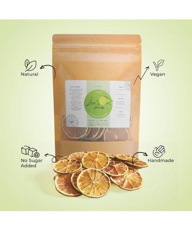 Dried Lime Slices for Cocktails - Sugar-Free Citrus Garnish (250g) - Buy Online on SooperMarket.com