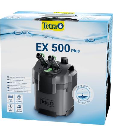 Tetra Aquarium External Filter EX 500 Plus - Powerful Filter for Aquariums Up to 100L | Crystal Clear Water for Fish - Buy Online on SooperMarket.com