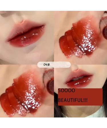 5pcs Mirror Water Lip Gloss Set - Cute Bear Jelly Lipstick Moisturizing Long Lasting Korean Style Liquid Lipstick Multicolor Hydrating Lip Stain Gift Set - Buy Online on SooperMarket.com