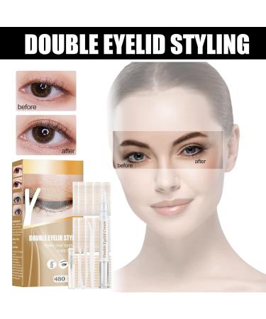 Double Eyelid Stickers 240 Pairs Invisible Double Eyelid Lift Tape Natural Invisible Single Side Eyelid Tape Stickers with Fork Rod & Tweezer Long-lasting Eyelid Stickers for Droopy Monolids - Buy Online on SooperMarket.com