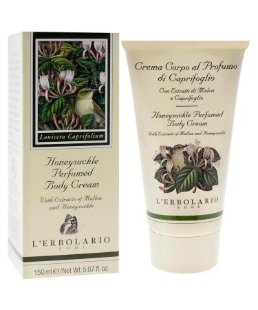 LErbolario Honeysuckle Perfumed Body Cream 5.7 oz - Floral Citrus Body Lotion with Jojoba Oil - Moisturizing & Cruelty-Free - International Shipping Available - Buy Online on SooperMarket.com
