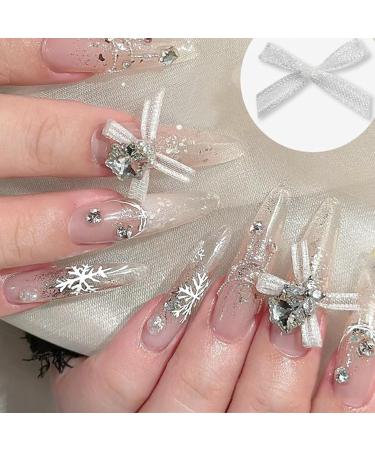 10x/Set Organza Bowknot Nail Black White Nails Art Nails Art Decoration Nail Supplies For Salons 10x Nail Nails Art Champagne Organza Bowknot Nail Multi-Color - Buy Online on SooperMarket.com