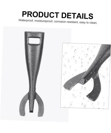 OFFSCH Steak Plate Fork Toaster Oven Pan Stainless Steel Frying Pan Metal Cooking Utensils Bowl Gripper Fajita Skillet Clip Stainless Frying Pan BBQ Clamps Cookware Holder BBQ Clips Black - Buy Online on SooperMarket.com