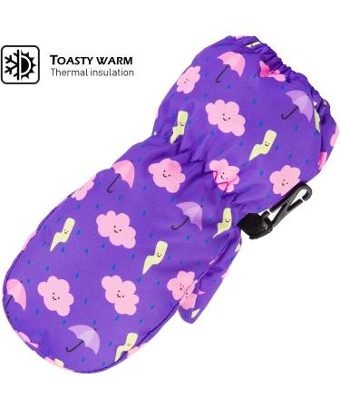 HIGHCAMP Baby Exclusive Winter Snow Ski Mitten Gloves Waterproof XS (3-5 Y) Viola-i - Buy Online on SooperMarket.com