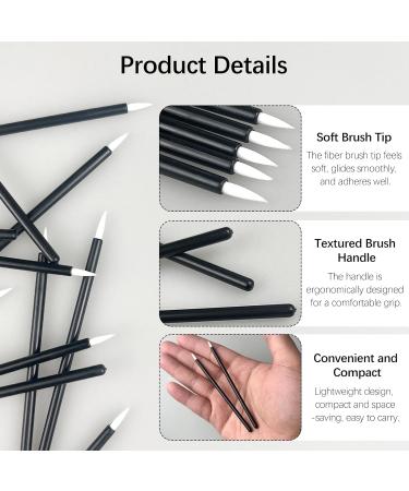 100PCS Black Disposable Eyeliner Brushes - Ideal for Eyeliners Lip Liners Eye Makeup & Detail Painting | International Shipping Available - Buy Online on SooperMarket.com