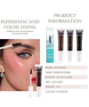 Dark Brown Waterproof Eyebrow Gel for Long Lasting, Smudge-proof Fluffy Brow Makeup - 01 Coffee - Buy Online on SooperMarket.com