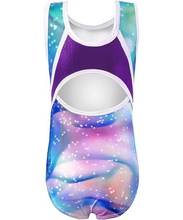 EQSJIU Girls Gymnastics Leotard 3-4T Sparkly Rainbow Galaxy Aurora Butterfly Flower Dancewear - Buy Online on SooperMarket.com