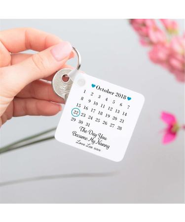 Personalised Drifting Ducks Nanny Date Keyring - Mother's Day & New Baby Gift - Buy Online on SooperMarket.com