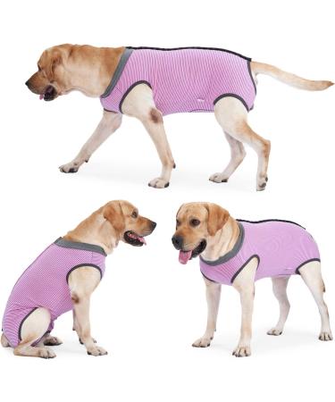 Heywean Dog Recovery Suit XXL - Post-Op Castration Wound Protection & Medical Shirt | Pink Dog Surgery Bodysuit for Pet Comfort - Buy Online on SooperMarket.com