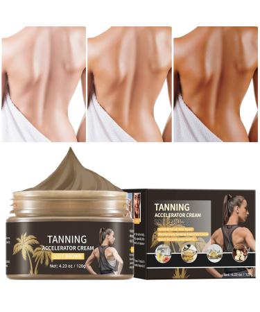 Tanning Accelerator Cream Tan Lotion Tanning Gel Shine Brown Tanning Cream Natural Brown Tanning Lotion Effective in Sunbeds & Outdoor Sun Luxury Intensive Tanning Cream Tanning Accelerator Outdoor