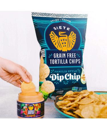 Siete Grain-Free Tortilla Chips 5oz (Pack of 3) - Gluten-Free, Whole30, Paleo, Vegan, Non-GMO - Salted Dip Chips - Buy Online on SooperMarket.com