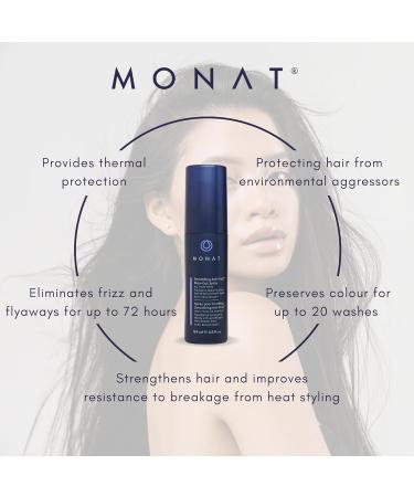 MONAT Smoothing Anti-Frizz Quick Dry Spray - Natural Nourishing Frizz Control and Heat Protection for Glossy Salon-Quality Blowouts - Buy Online on SooperMarket.com
