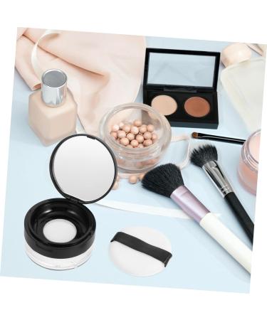 CANIGHT 2pcs Elastic Mesh Loose Powder Box Flour Holder Makeup Powder Case Portable Powder Puff Black Abs - Buy Online on SooperMarket.com