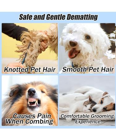 2024 PET Knotting Comb - 3-in-1 Multifunctional Hair Removal Tool for Cats & Dogs | Steel Blade De-Filter Knife | Black - Buy Online on SooperMarket.com