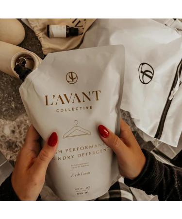 Lavant Collective High Performing Laundry Detergent Refill Pouch - Ultra Concentrated Deep Cleaning Soap with Geranium Ylang Ylang & Bamboo - Fresh Linen Scent - 32 Oz for Luxury Washing - Buy Online on SooperMarket.com