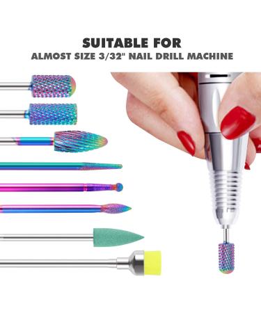 MAQUITA 8pcs Tungsten Steel Electric Nail Drill Bits Set - Manicure Pedicure Kit for Home Salon Use - Buy Online on SooperMarket.com
