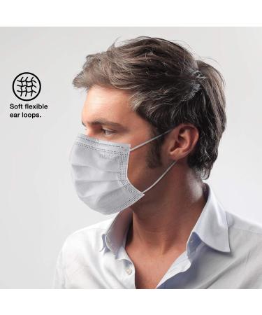 NU R 10pcs Multi Color 3 Ply Disposable Face Mask Mask with Filter Layer and Elastic Earloop Retail Sealed bags A-White - Buy Online on SooperMarket.com