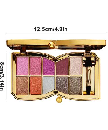 10 Colors Glitter Eyeshadow Pallet Shimmer Colorful Eyeshadow Palette Makeup Diamond Bright Makeup Shimmery Highly Pigmented Waterproof Long-lasting Sweatproof Practice Make Up - Buy Online on SooperMarket.com