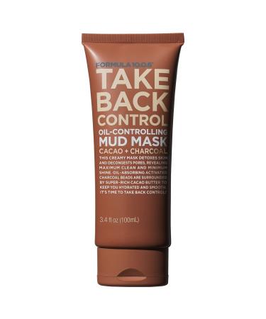 FORMULA 10.0.6 - Take Back Control Oil-Controlling Mud Mask - Creamy Mud Mask Detoxes Skin & Decongests Pores Vegan Paraben-Free Sulfate-Free & Cruelty-Free 3.4 Fl Oz