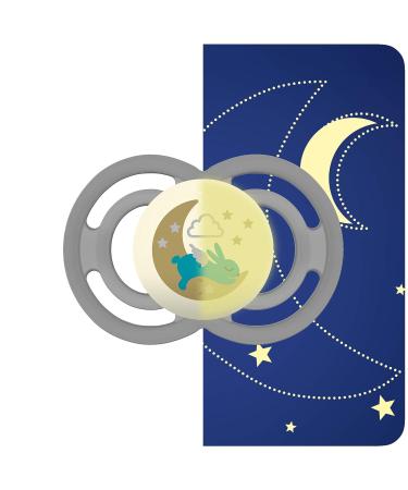 Mam Perfect Night Pacifier - Prevents Tooth Misalignment Flexible Silicone Glows in the Dark 6-16 Months Little Star - International Shipping Available - Buy Online on SooperMarket.com