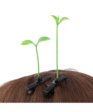 Angoily Bean Sprout Hair Clips 50 Pcs - Cute Green Plant Hair Accessories for Kids DIY - Perfect for School, Home, Party - Buy Online on SooperMarket.com