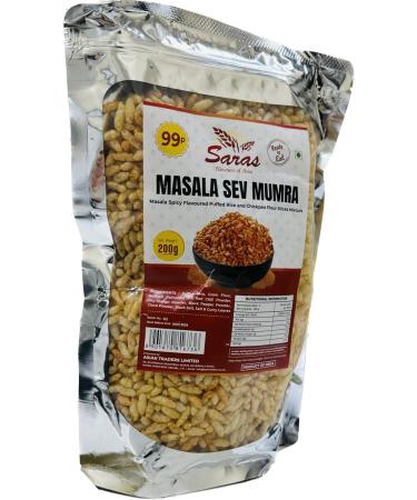Saras Masala Sev Mumra - 200g (Pack of 6) | Spicy and Crunchy Snack Combo | Crunchy Delight | Crispy and Flavorful - Buy Online on SooperMarket.com
