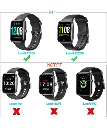 ECSEM Replacement Bands for Letsfit ID205L ID205S Smart Watch - Green/Black/White Silicone Wristbands - Large Size - Buy Online on SooperMarket.com