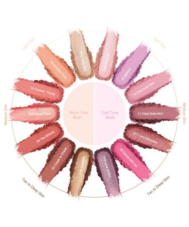 Oulac Rouge Powder Matt Blush - Super-Fine Vegan Formula Gentle Application Ideal for All Skin Types - 4.8g Forever Young - Buy Online on SooperMarket.com