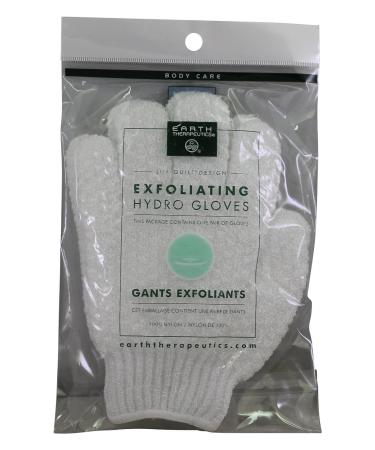 Exfoliating Gloves White By Earth Therapeutics - Pair 6 Pack