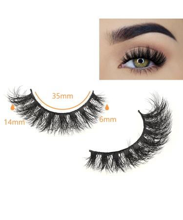 Fluffy Cat Eye False Eyelashes - 10 Pairs Short Mink Lashes for Natural Look | Wispy Volume Lash Pack - Buy Online on SooperMarket.com