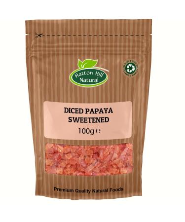 Diced Papaya Sweetened 100g by Hatton Hill