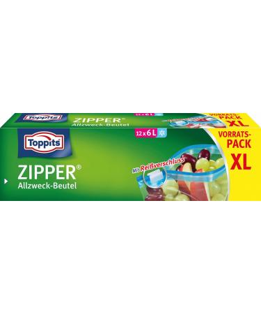 Toppits - Zipper all-purpose bag 6 liters XL