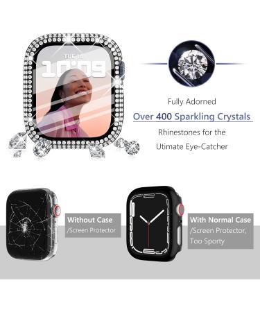 WINGLE 6-Pack Bling Crystal Diamond Apple Watch Case 44mm with Screen Protector for Apple Watch Series SE 6 5 4 - Buy Online on SooperMarket.com