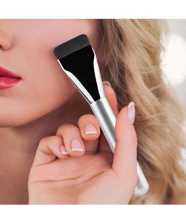 Ultra Thin Makeup Brush for Face | New Flat Light Concealer Brush Foundation Makeup Brush Flat Blush Brush for Face Liquid Foundation Brush Face Makeup Tool Aluminum tube wooden handle - Buy Online on SooperMarket.com
