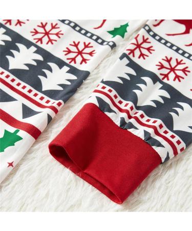 PatPat Family Christmas PJs Matching Sets - Reindeer & Snowflake Patterned Sleepwear for Couples and Kids (Kids 6-7 Years, Elks White) - Buy Online on SooperMarket.com