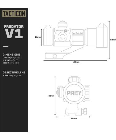 Tacticon Armament Predator V1 Red/Green Dot Sight | Combat Veteran Owned | Co-Witness | Waterproof Fog Proof - Buy Online on SooperMarket.com
