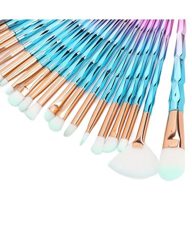 20-Piece Professional Makeup Brushes Set - Portable Soft Fiber Cosmetic Brush Kit for Face & Eyes - Buy Online on SooperMarket.com