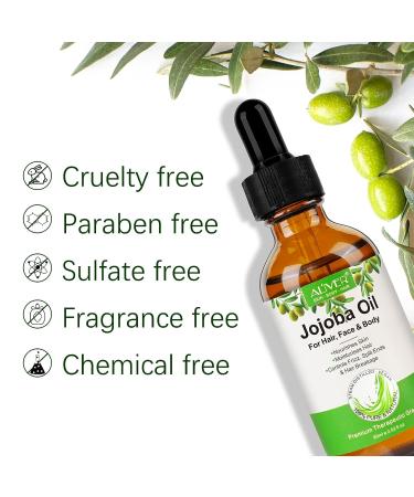 Yecuce Organic Cold Pressed Jojoba Oil | 2.02fl oz | Moisturizing & Multi-Purpose Oil for Face, Body, Hair & Nails | Natural Carrier & Facial Oil for Gua Sha Massage | Men & Women | Pack of 1 - Buy Online on SooperMarket.com