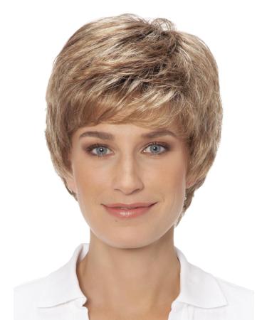 Lofty wig Ida made of high-quality synthetic hair looks like real hair in toffee mix dark roots
