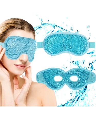 Lucktao 2 piece of eye mask cooling cooling goggles gel cool mask eyes cooling glasses reusable cooling eye mask for migraines hot cold therapy dry swollen eyes